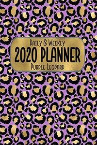 Daily & Weekly 2020 Planner Purple Leopard