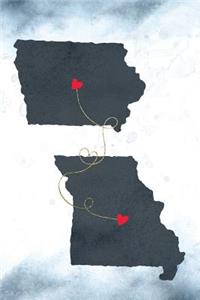 Iowa & Missouri: Long Distance Out of State Notebook - Blank Lines