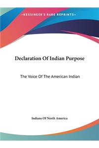 Declaration Of Indian Purpose