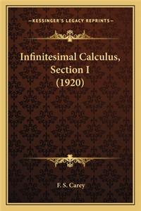 Infinitesimal Calculus, Section I (1920)