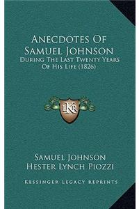 Anecdotes of Samuel Johnson