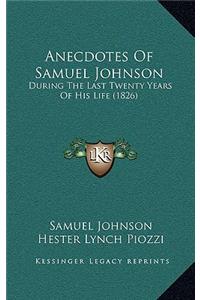 Anecdotes of Samuel Johnson