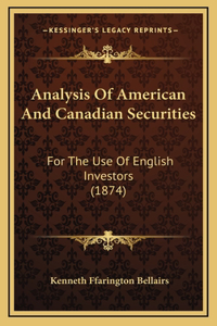 Analysis Of American And Canadian Securities