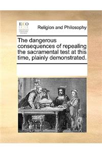 The dangerous consequences of repealing the sacramental test at this time, plainly demonstrated.