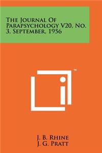 Journal Of Parapsychology V20, No. 3, September, 1956