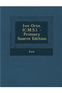 Iwe Orin. (C.M.S.).