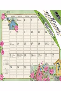 Birds In The Garden 2019 Desk Pad Calendar
