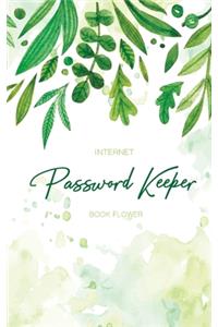 Internet Password Keeper Book Flower