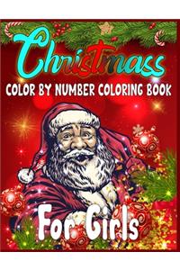 Christmass Color By Number Coloring Book For Girls