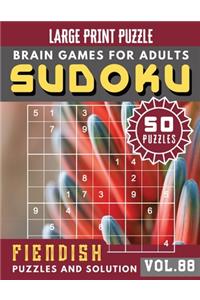 Sudoku for adults: sudoku puzzle books hardest - Full Page Hard Sudoku Maths Book to Challenge Your Brain