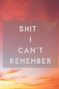 Shit I Can't Remember
