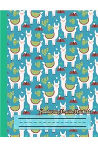 Handwriting Practice Notebook-Llama