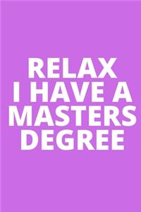 Relax I Have a Masters Degree