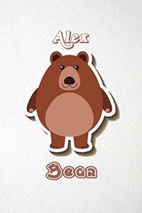 Alex Bear A5 Lined Notebook 110 Pages