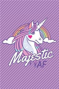 Majestic AF Unicorn Journal Notebook