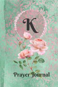 Letter K Personalized Monogram Praise and Worship Prayer Journal