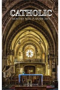 Catholic Monthly Note Planner 2019 1 Year Calendar