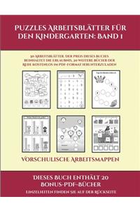 Vorschulische Arbeitsmappen (Puzzles Arbeitsblätter für den Kindergarten