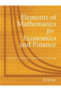 Elements of Mathematics for Economics and Finance