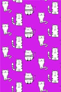 Journal Notebook For Cat Lovers Sketchy Cats Pattern 5