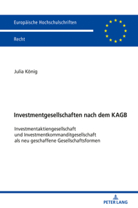 Investmentgesellschaften Nach Dem Kagb