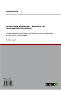 Human Capital Management - Bewertung Von Humankapital in Unternehmen