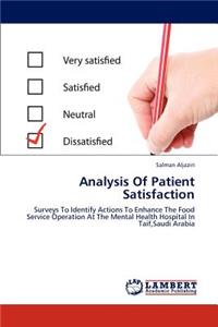 Analysis of Patient Satisfaction