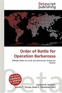 Order of Battle for Operation Barbarossa