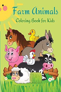 Farm Animals Coloring Book for Kids