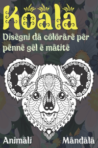 Disegni da colorare per penne gel e matite - Mandala - Animali - Koala