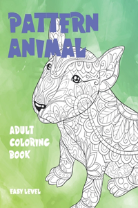 Adult Coloring Book Pattern Animal - Easy Level