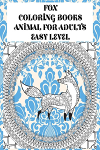 Coloring Books Animal for Adults - Easy Level - Fox