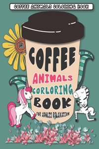 Coffee Animals Coloring Book