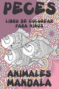 Libro de colorear para niños - Mandala - Animales - Peces