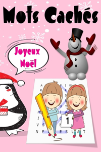 Mots Cachés: Pour Enfants, Gros Caractères, Cahier d'activités de noël pour les enfants, Mots Mêlés de 52 grilles & 312 mots avec solutions, 81 pages, Cadeau idé