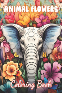 Animal Flowers Coloring Book