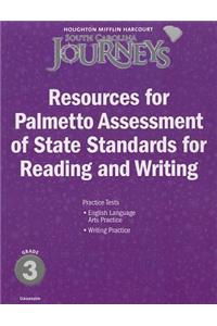 Houghton Mifflin Harcourt Journeys South Carolina: Test Prep Workbook Grade 03
