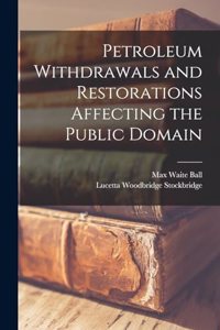 Petroleum Withdrawals and Restorations Affecting the Public Domain