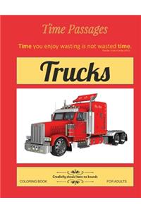 Trucks Coloring Book for Adults
