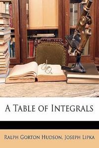 A Table of Integrals