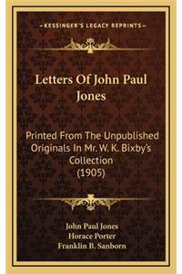 Letters Of John Paul Jones