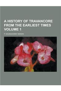 A History of Travancore from the Earliest Times Volume 1