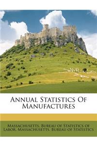 Annual Statistics of Manufactures