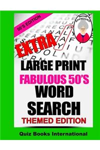 Extra Large Print Word Search Fabulous 50's Edition