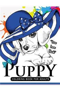 Puppy coloring Book for Adults