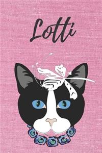 personalisiertes Notizbuch Katze / Notizheft / Journal / Malbuch / Tagebuch / Kritzelbuch / DIN A5 / Geschenk Lotti