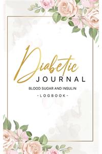 Diabetic journal log book blood sugar and insulin