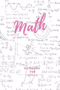 Math Notebook for Genius