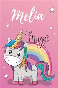 Notizbuch Einhorn Melia