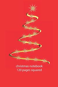 christmas notebook 120 pages squared